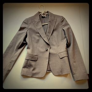 Saks signature oatmeal heather wool spring blazer